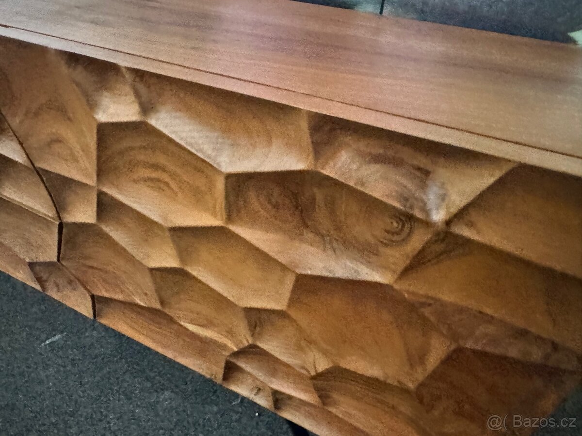 NOVÁ Luxusní 3d designová TV komoda Solu Akácie - 3