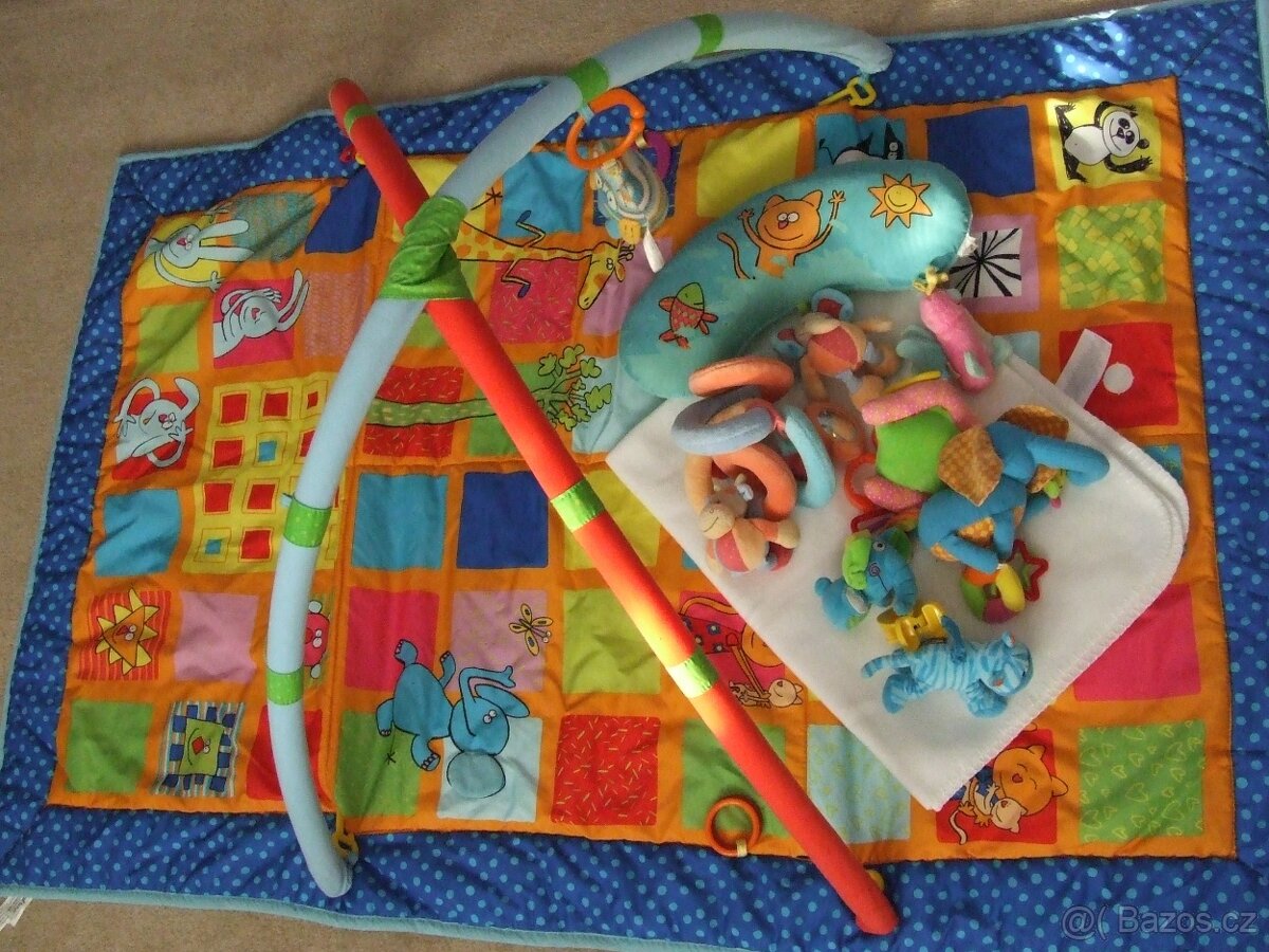 Hrací deka s hrazdičkou zn. TAF TOYS + hračky - 3