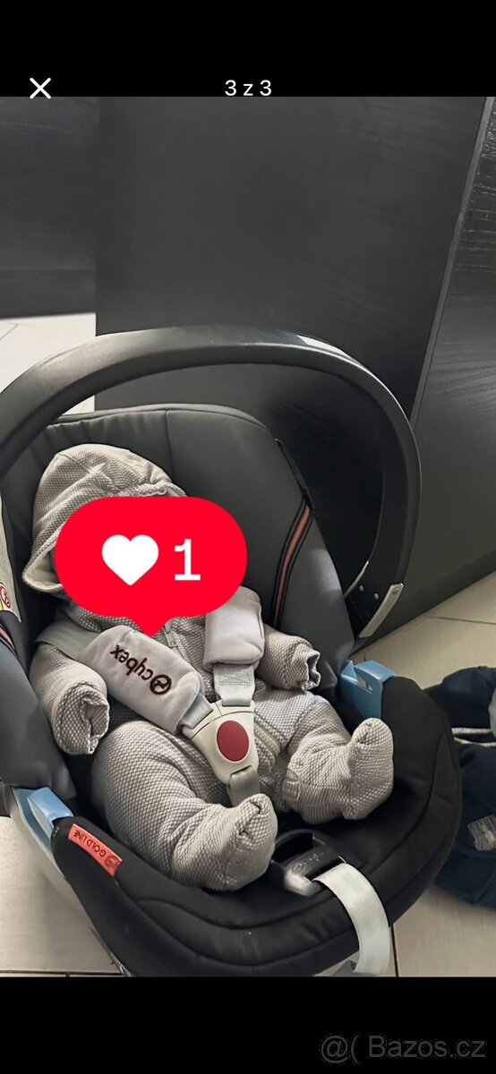 Kočárek Nesa+vajicko cybex a základna Isofix - 3