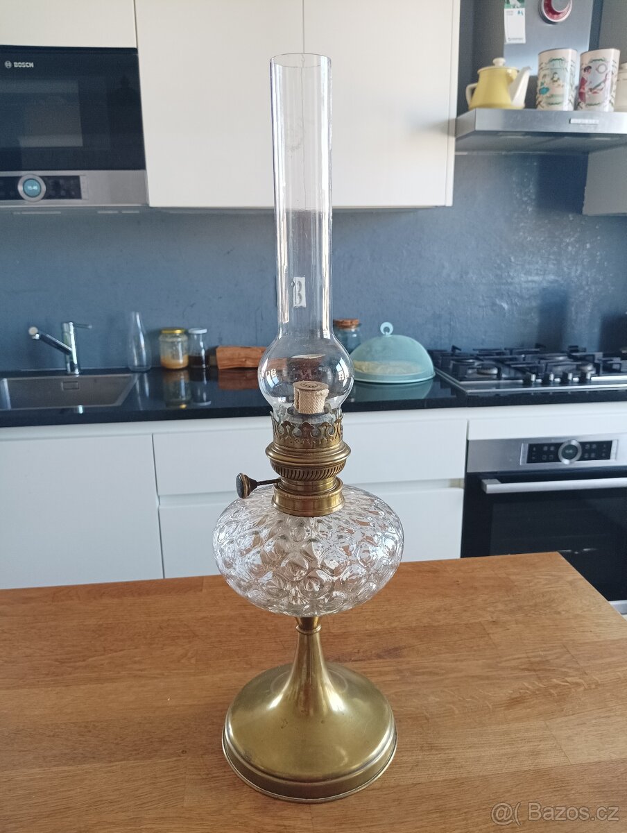 ART DECO STAROŽITNÁ PETROLEJKA AUGUSTA BRENNER, FRANCIE 1920 - 3