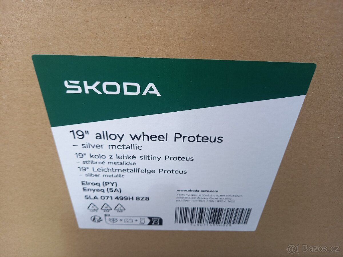 Š.Elroq,Enyaq, Karoq, Seat Ateca - NOVÉ 19 orig.Alu disky- 8 - 3