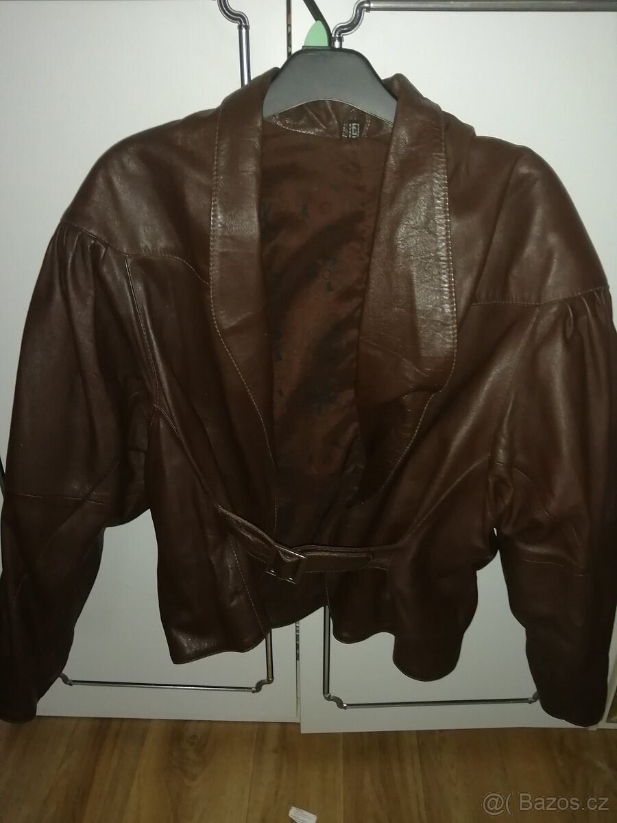 Dámska kožená bunda vel. L - 3