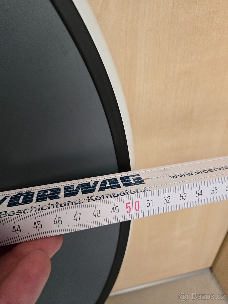 Kulaté zrcadlo v bílém rámu - 50cm - 3