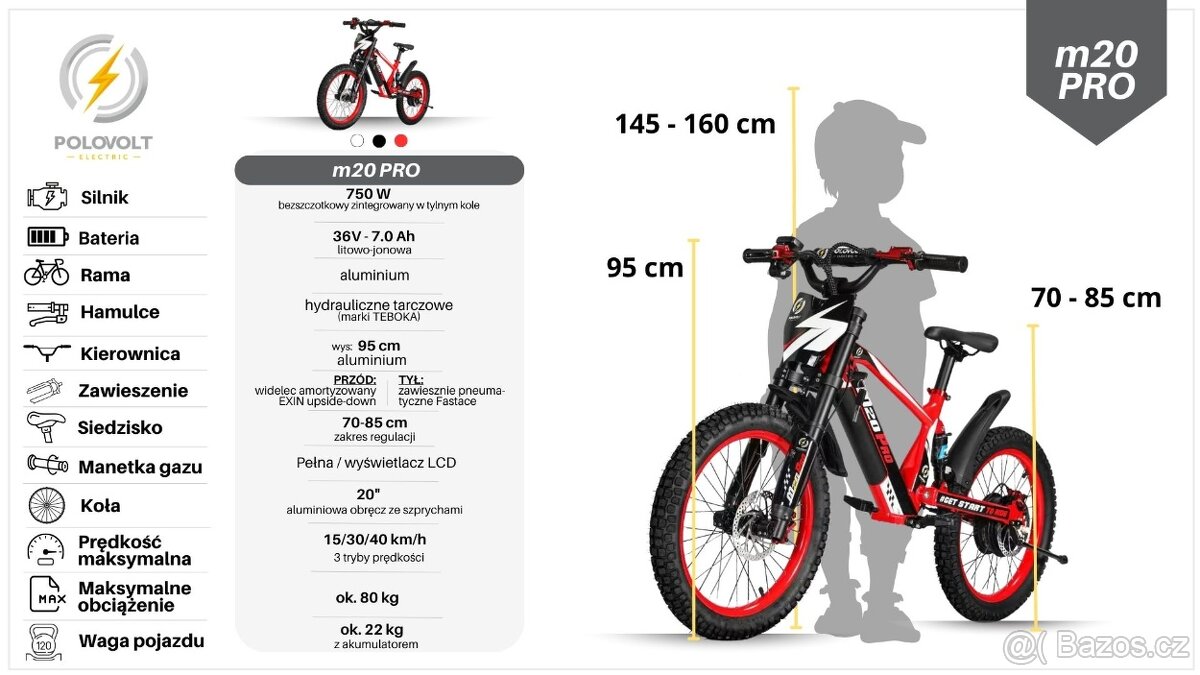 Elektrické odrážedlo PoloVolt M-20 PRO - NOVÉ, DPH - 3
