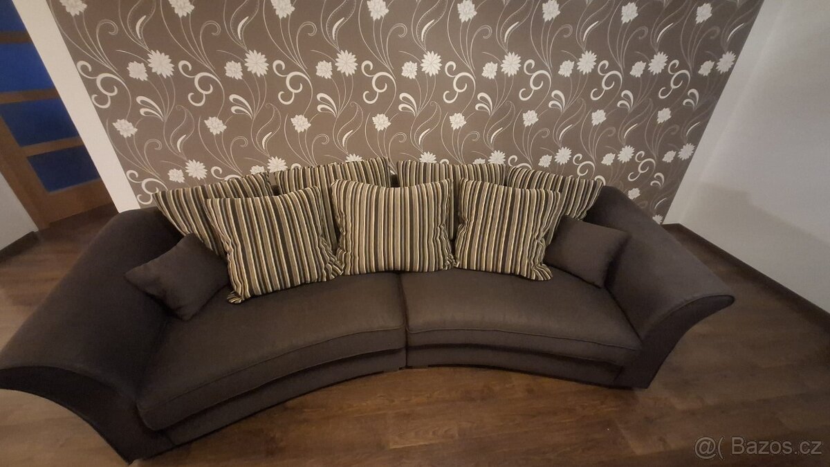 Sedací souprava - hnědá - 3