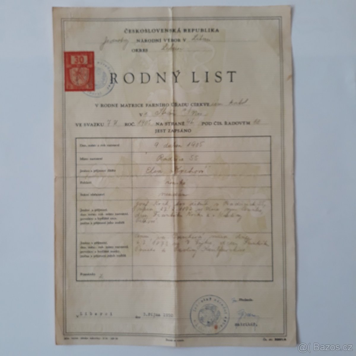 kolkované listiny - 3