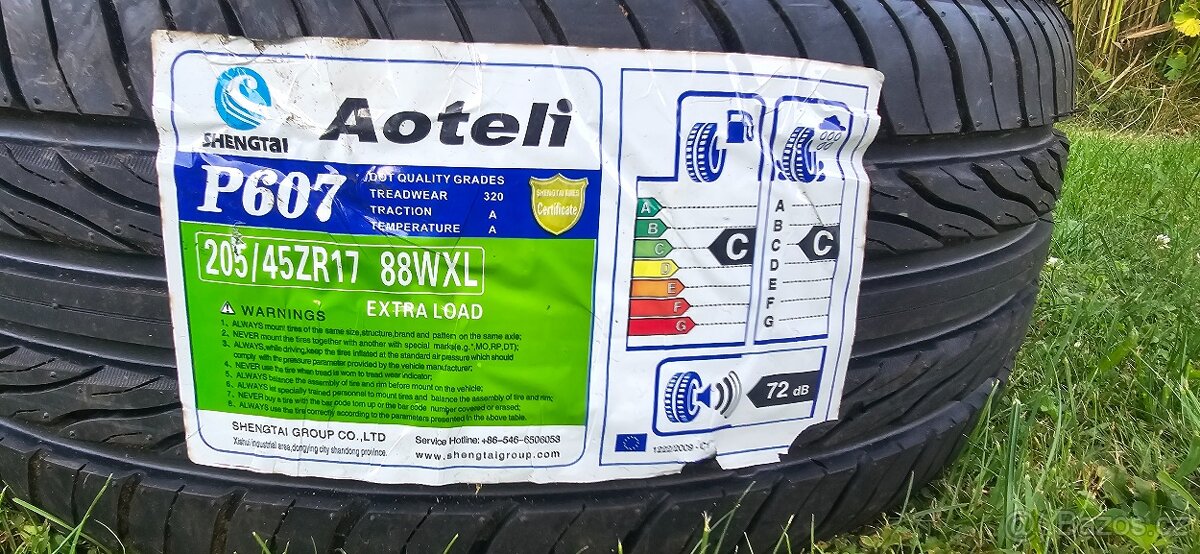 205/45/17 Aoteli - letní - nepoužité pneu - 3