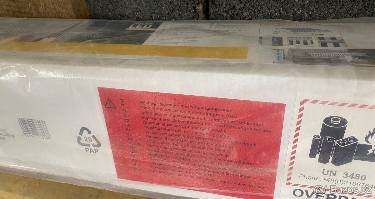 Markýza na dům balkon terasu 3x2m Nová v obalu - 3