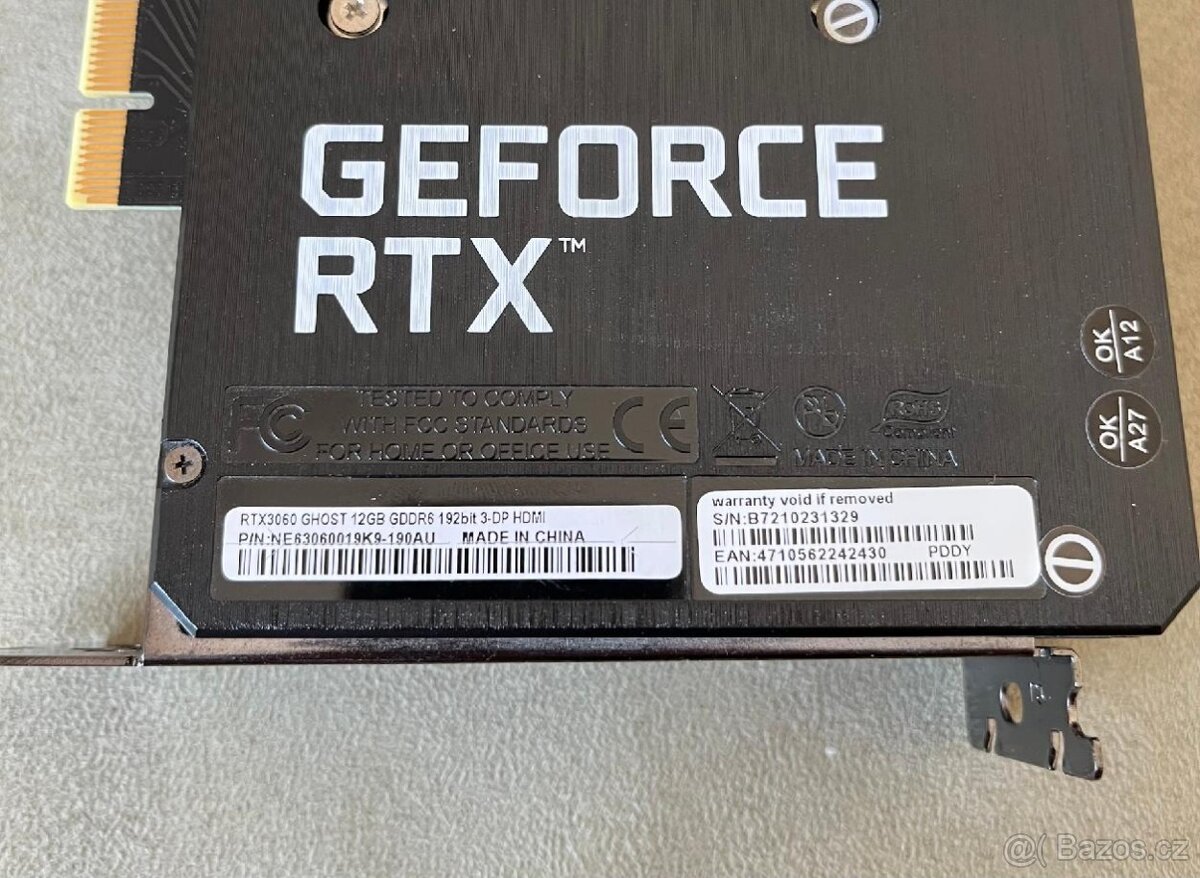 Gainward GeForce RTX 3060 Ghost 12GB GDDR6 - 3