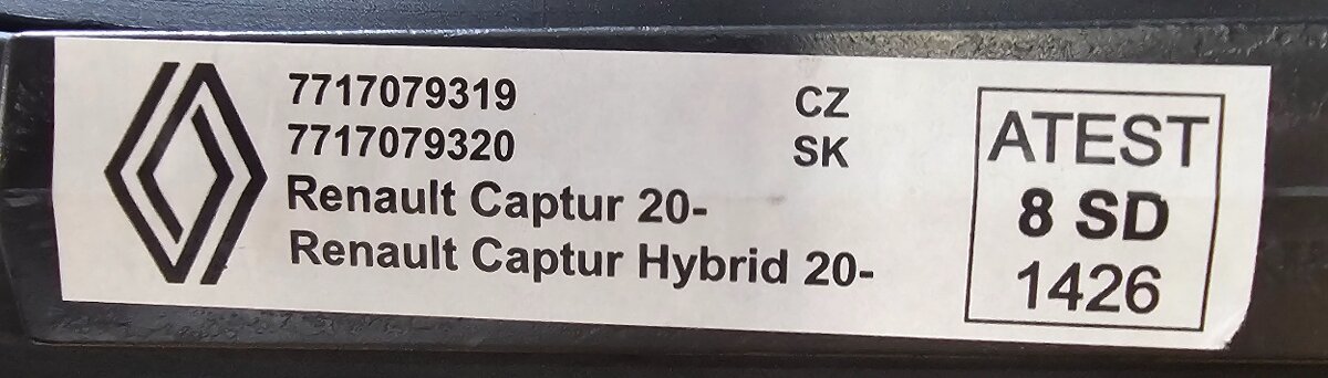 Renault Captur II gumové koberce original - 3