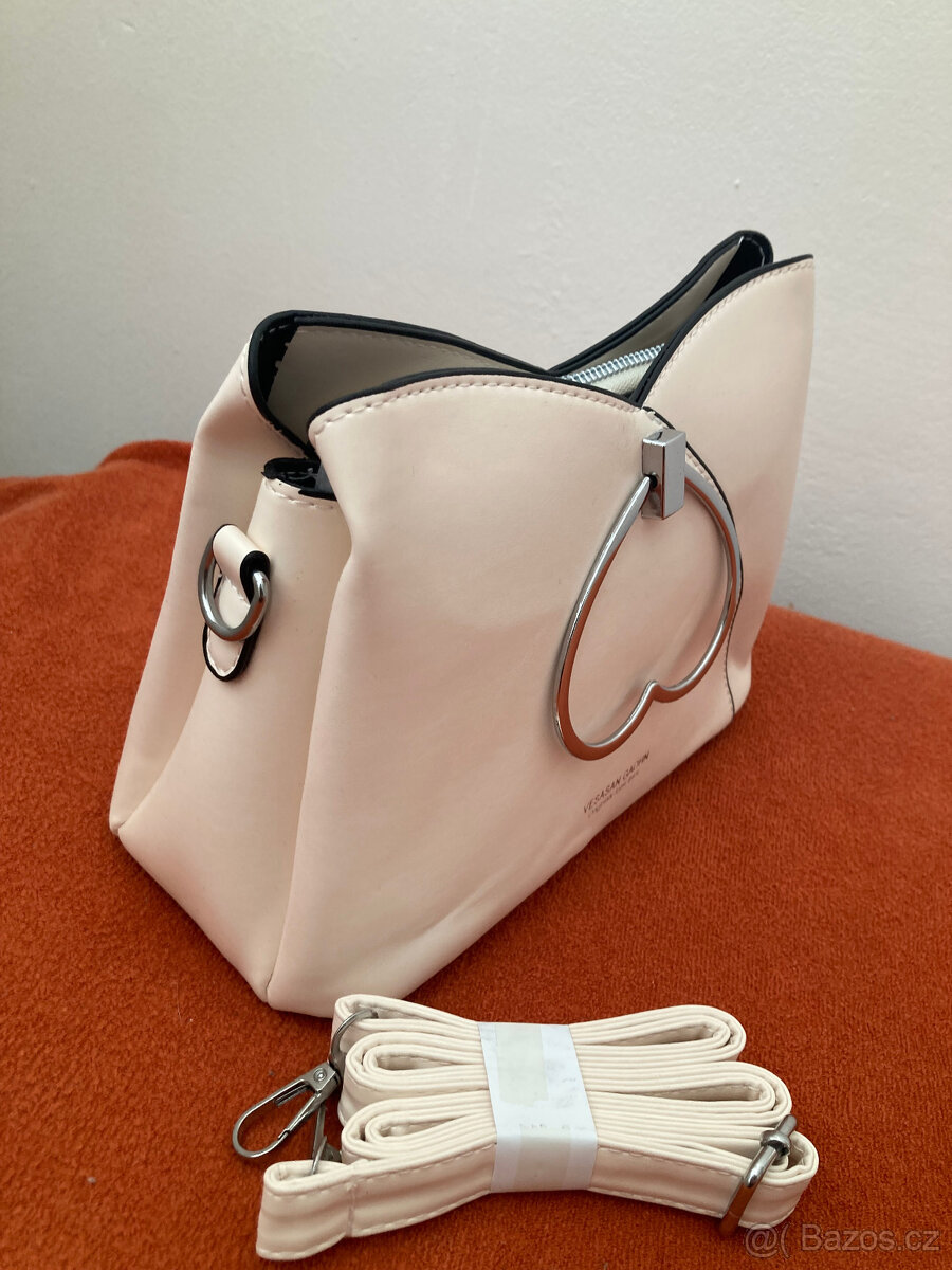 nová crossbody kabelka ČERNÁ/ŠEDÁ/ KRÉMOVÁ - 3