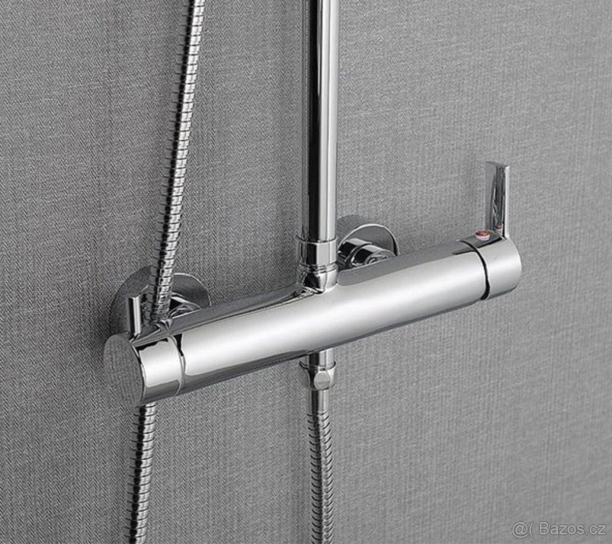 Sapho sprchový sloup s pákovou baterií kulatý, chrom - 3
