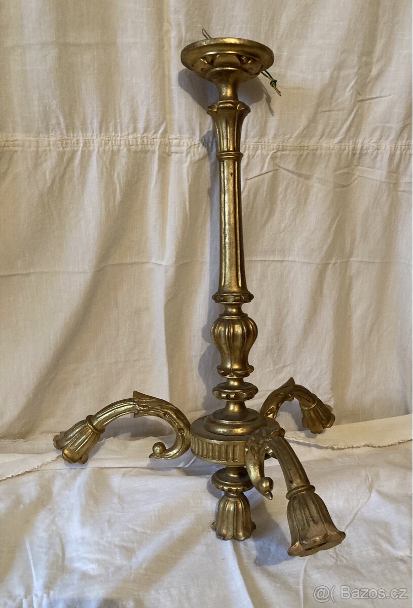 Starozitny dřevěný lustr - 3