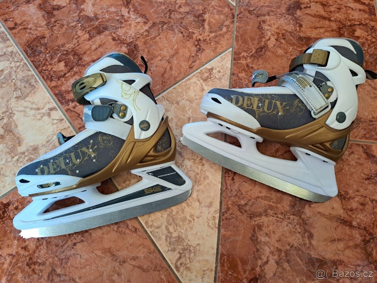 ZNAČKOVÉ BRUSLE SPORTS DELUXE, TÉMĔŘ JAKO NOVÉ - 3