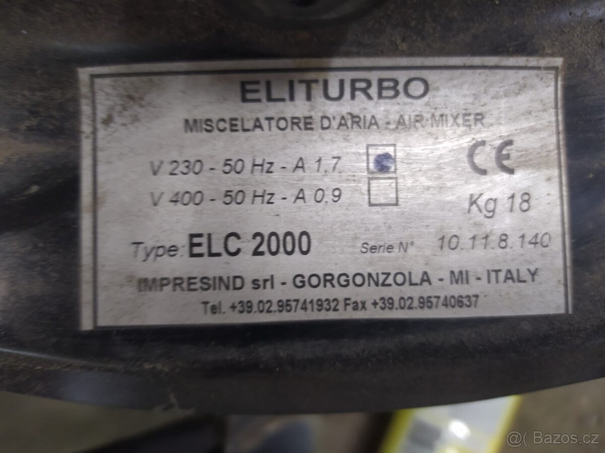 prodám  ventilátor eliturbo - 3