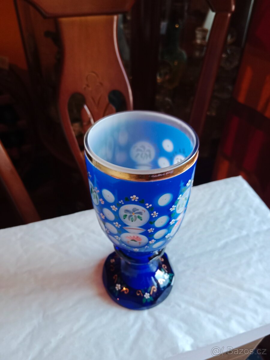 Pěkný, starý Biedermeier pohár - 3