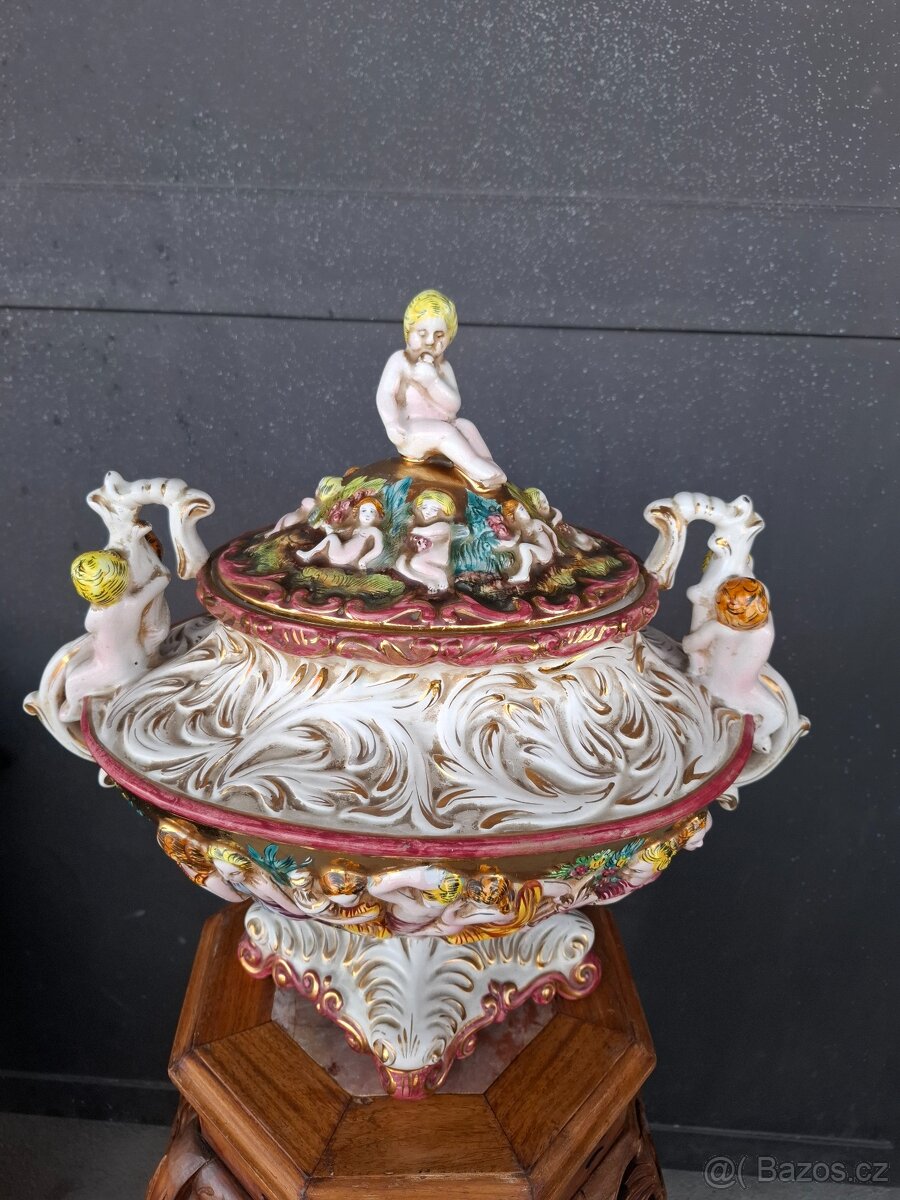 Starožitná porcelánová mísa CAPODIMONTE - 3