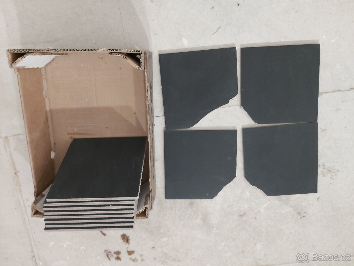 Zbytky obkladů, dlažba a profily - retro - 3