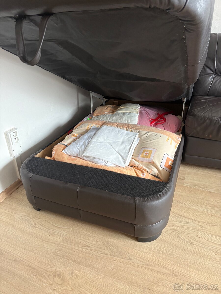 Kožená rohová sedačka - 3