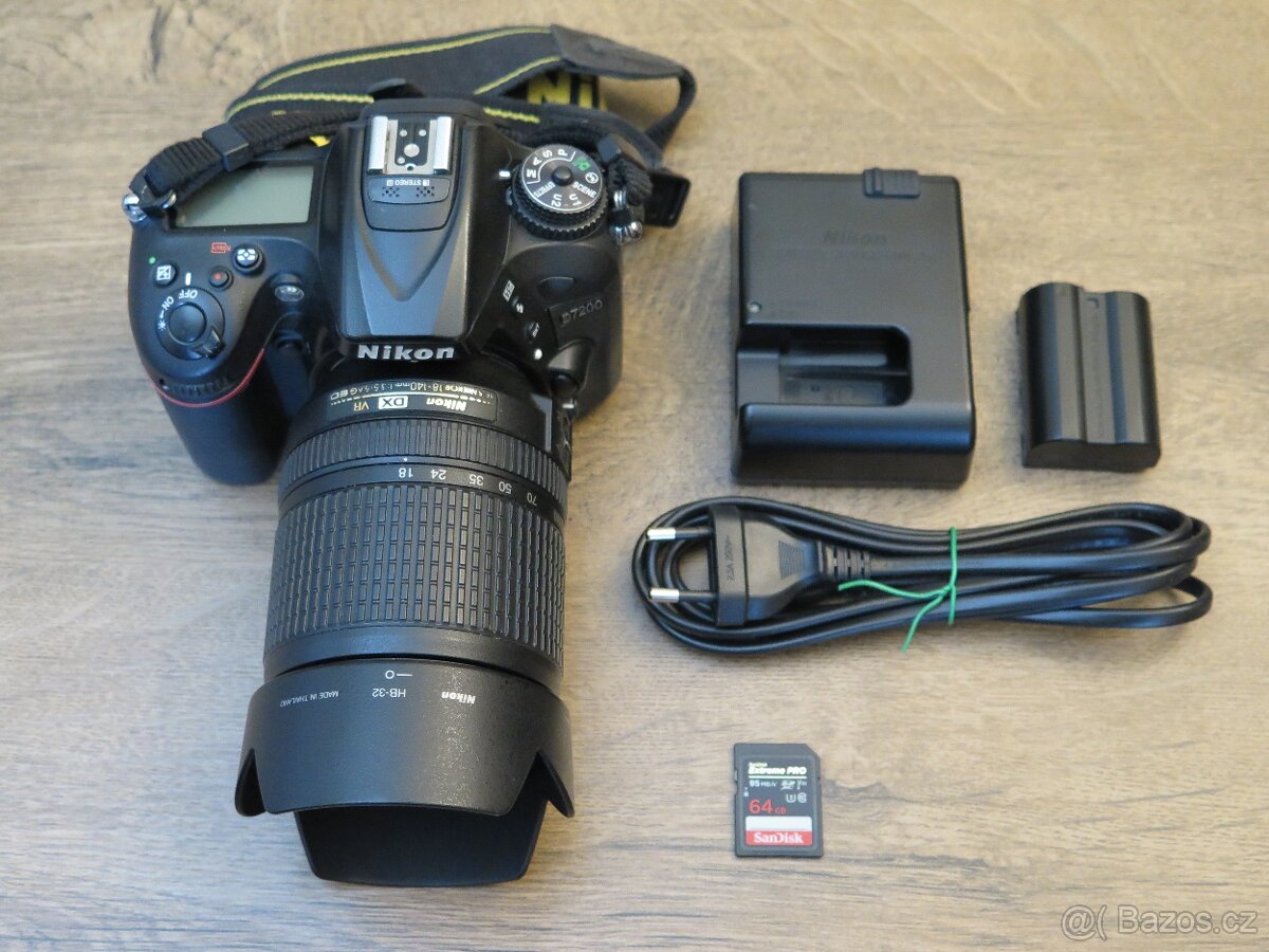 Nikon D7200 + objektiv Nikon 18-140 mm + SDXC 64 GB - 3