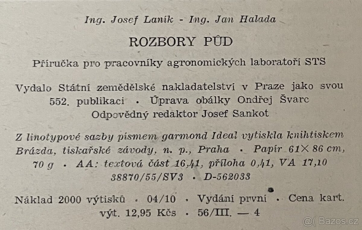 Rozbory půd - Josef Laník, Jan Halada - 3