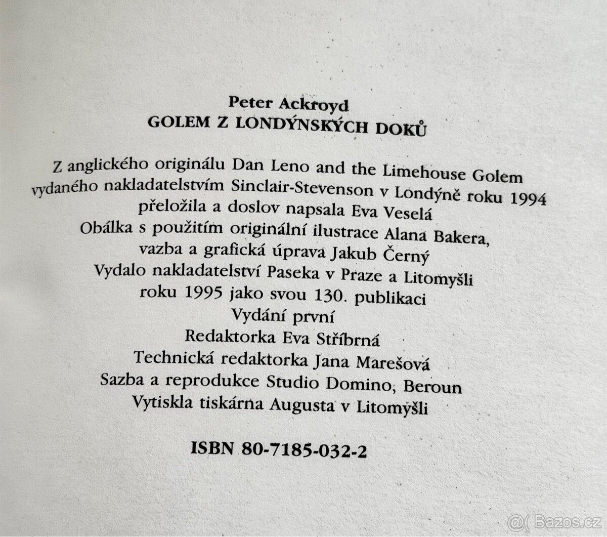 Golem z Londýnských doků (Peter Ackroyd) - 3