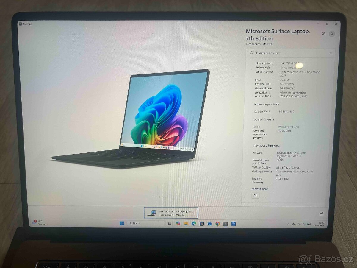 Microsoft Surface Laptop 7 – 32 GB, 1 TB, Snapdragon, záruka - 3