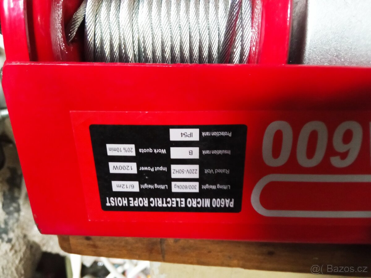 elektricky lanový naviják 600kg - 3