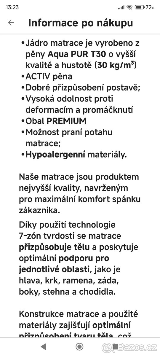 Zdravotní matrace IZER Activ 17cm - 3