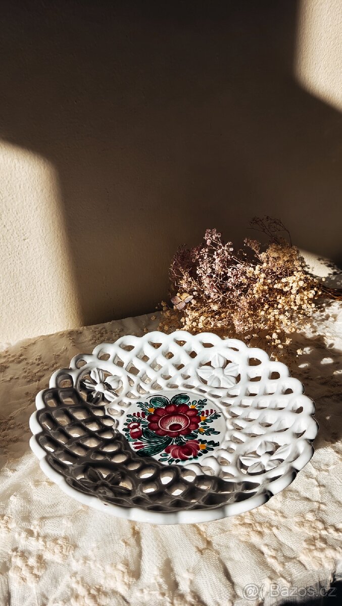 Tupeská keramika nástolec podnos - 3