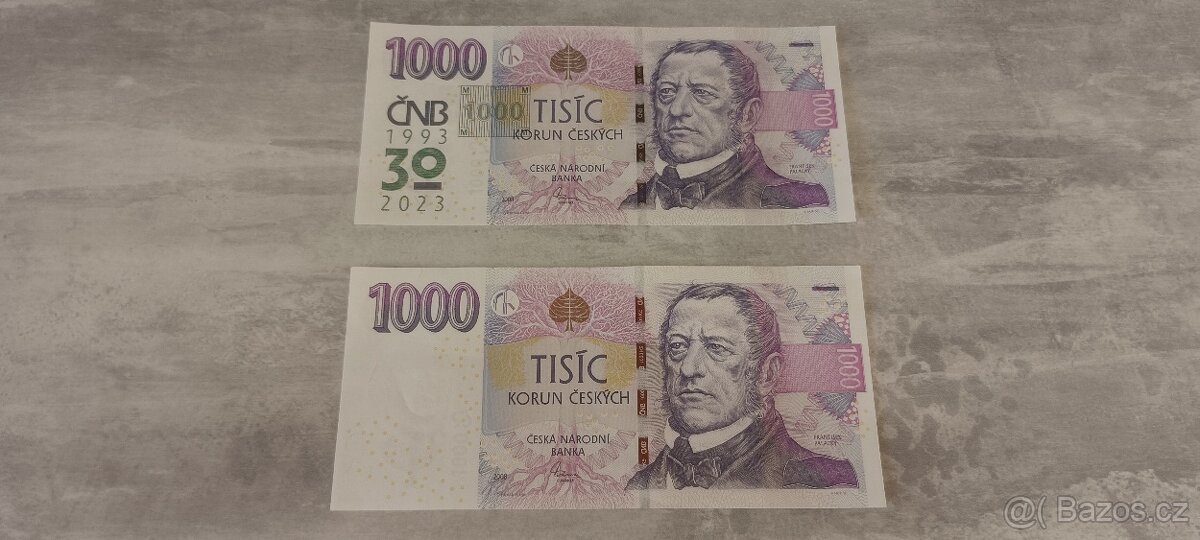 Prodám výroční bankovku 1000 Kč. ČNB. UNC kvality. - 3