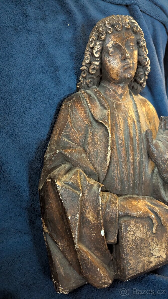 Svatý Jan Evangelista – patinovaná sádra - 3