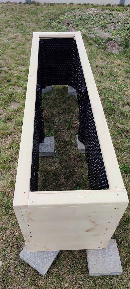 Vyvýšené záhony ze smrkového hoblovaného dřeva 200x50x62 - 3