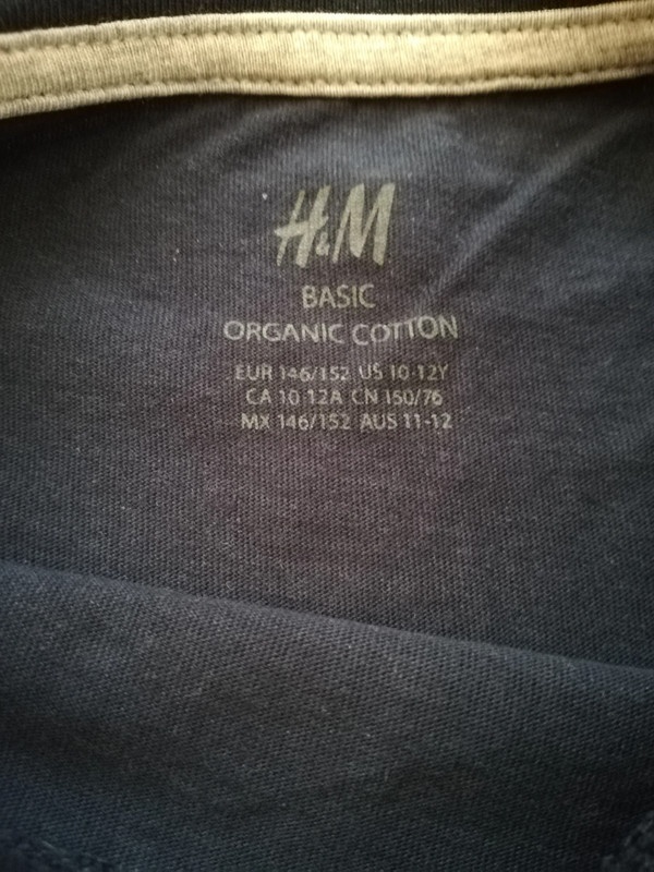 dětské tričko kr. rukáv - zn. H&M, tmavě modré s výšivkou - 3