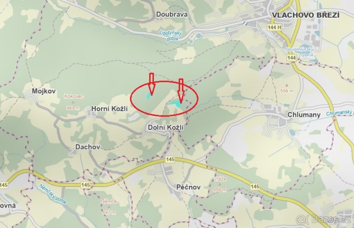 Prodej lesního pozemku v k.ú. Dolní Kožlí - 3