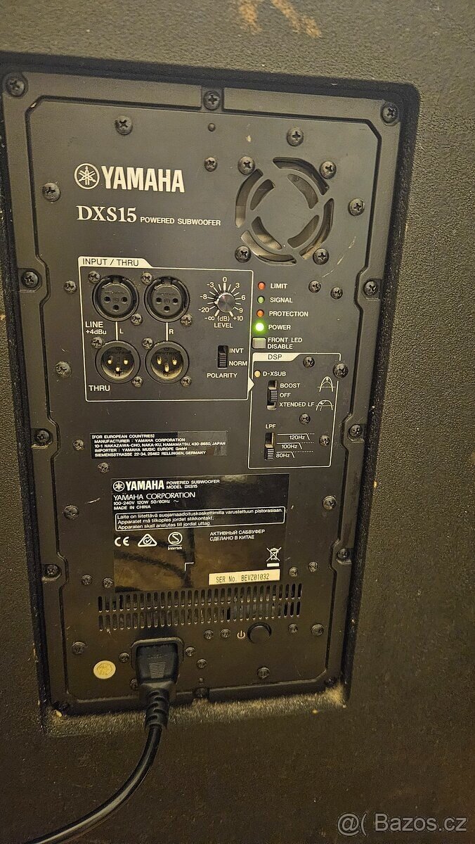 2x YAMAHA dxs 15 aktivní dřevěný subwofer reprobox - 3