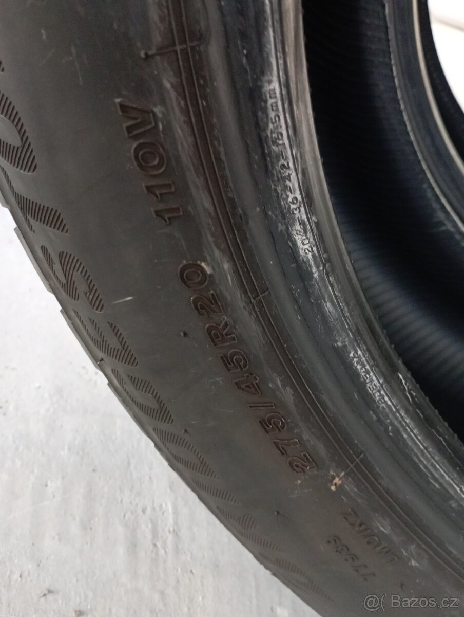 275/45 R20 110V Bridgestone runflat zimní - 3