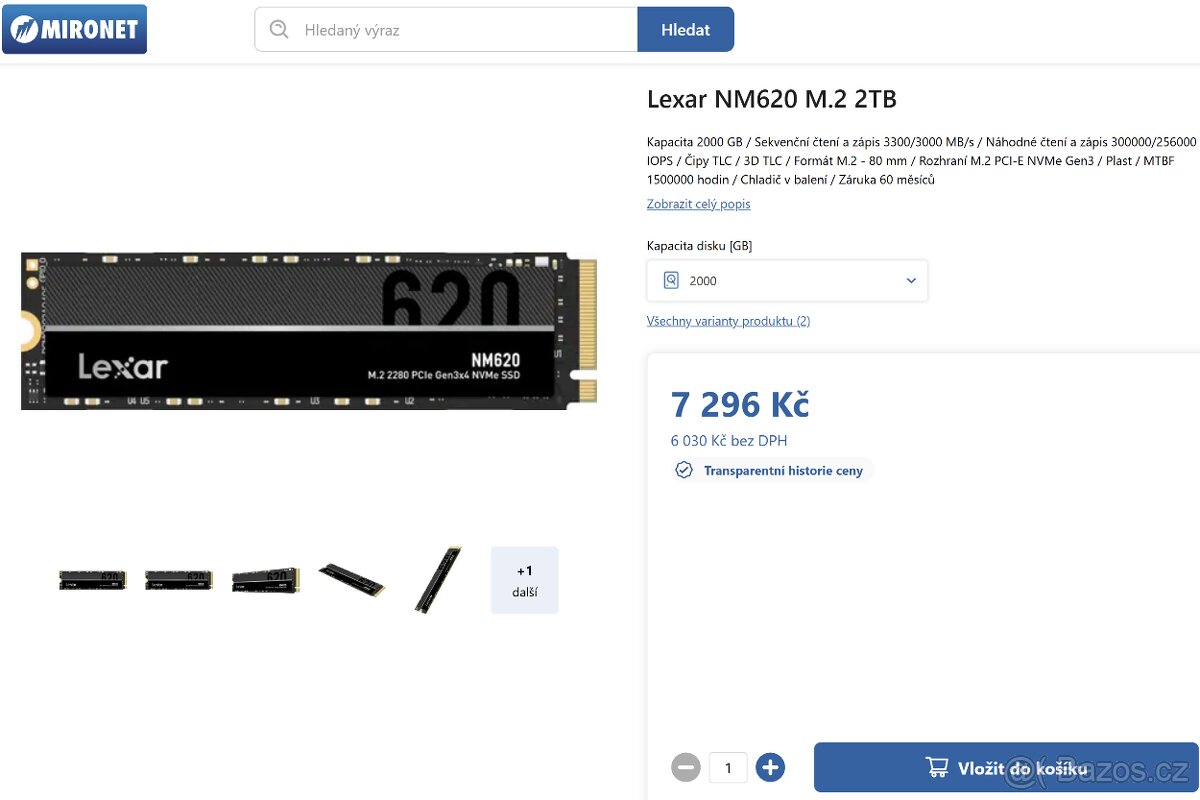 SSD M.2 LEXAR NM620 2TB - 3