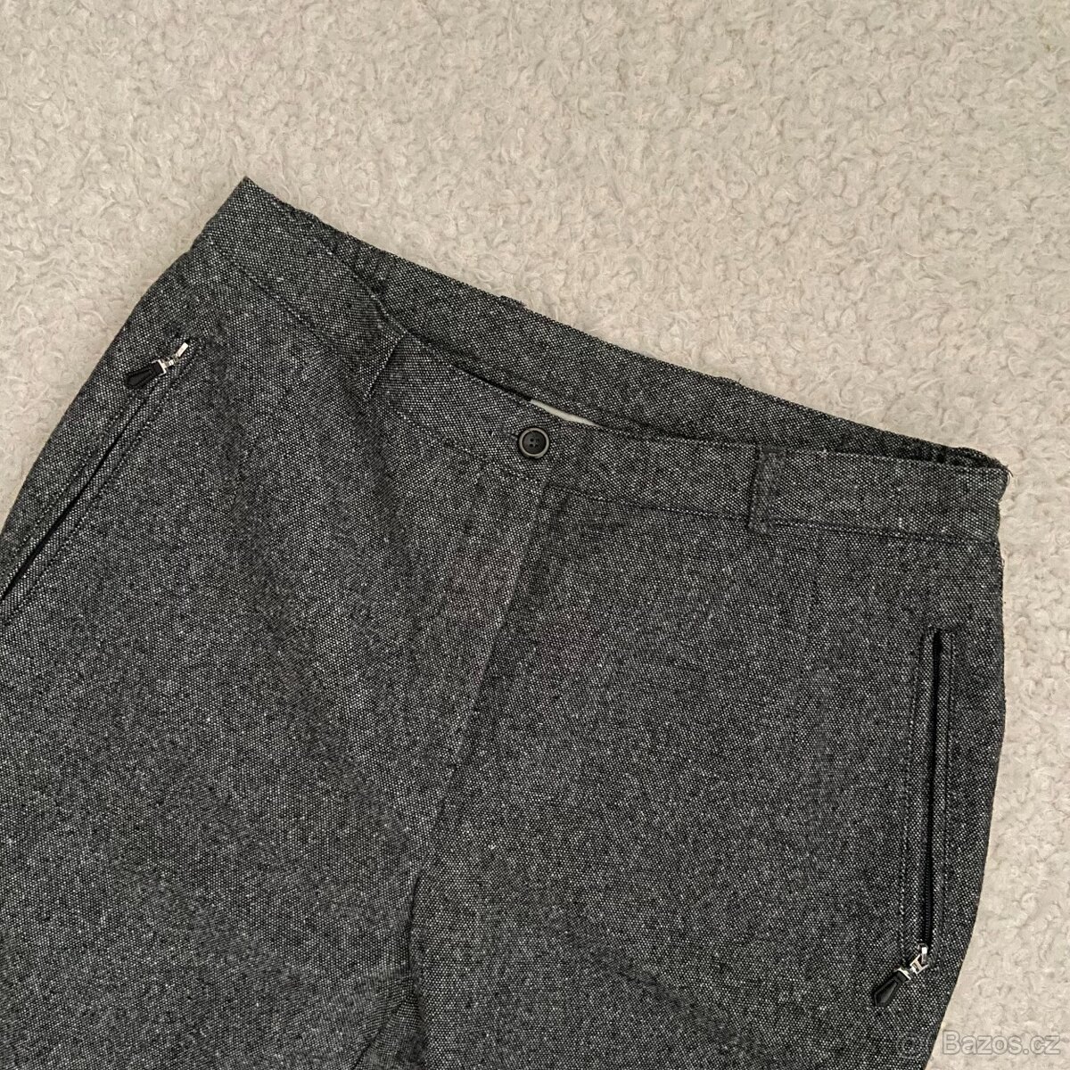 Dámské šedé kalhoty ve vlněném vzhledu C&A vel. 38 - 3