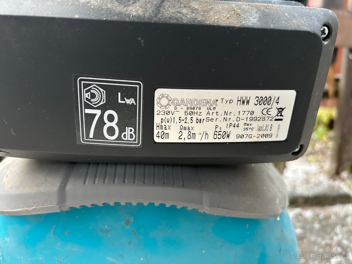Čerpadlo GARDENA HWW 3000/4 - 3