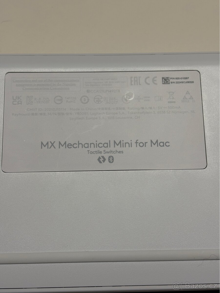 Klávesnice Logitech Bezdrátová MX Mechanical MINI - 3