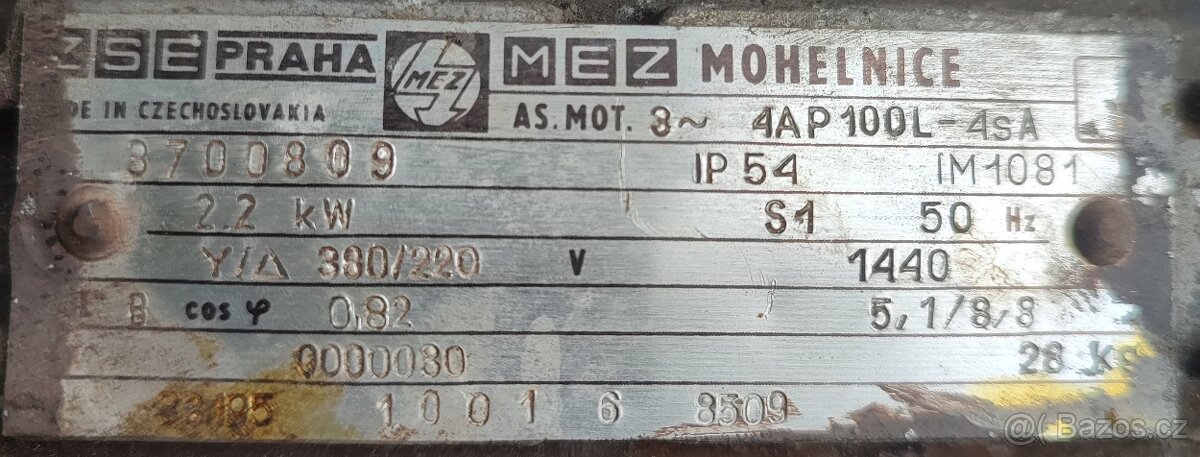 Elektromotor 2,2 kW 1400 ot, - 3