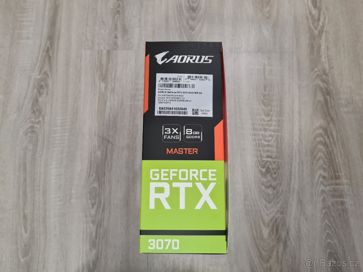 GIGABYTE AORUS GeForce RTX 3070 MASTER TOP stav - 3