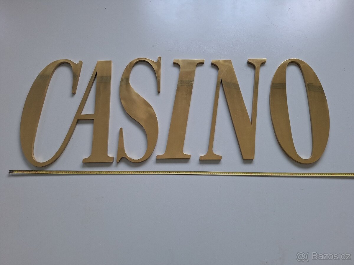 Nápis CASINO z mosazi - 3