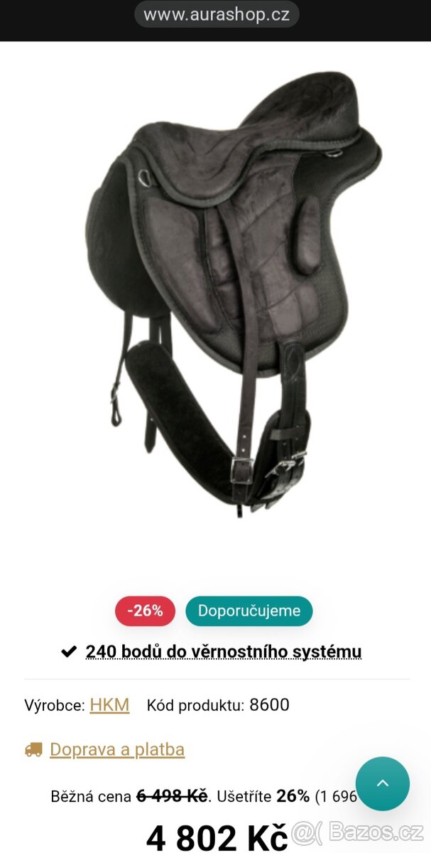 Bezkostrove sedlo vhodné na všechny typy koní - 3