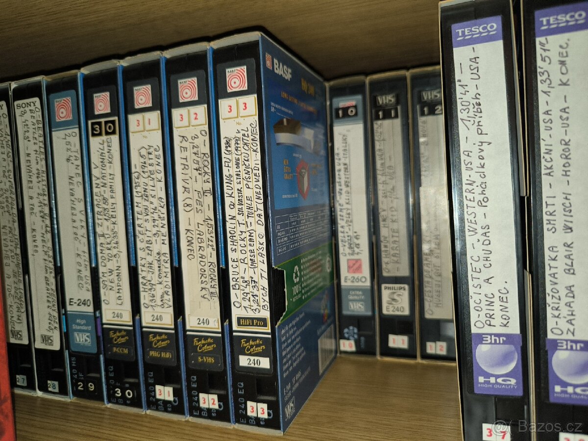 VHS kazety nahrané - 3