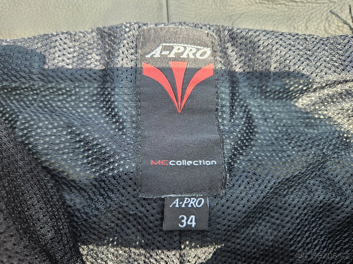 KOŽENÉ MOTO KALHOTY JAKO NOVÉ. - 3