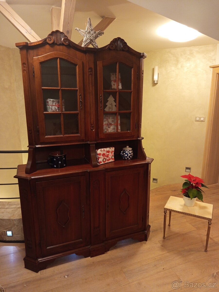 Starožitný kredenc-komoda -vitrina - 3