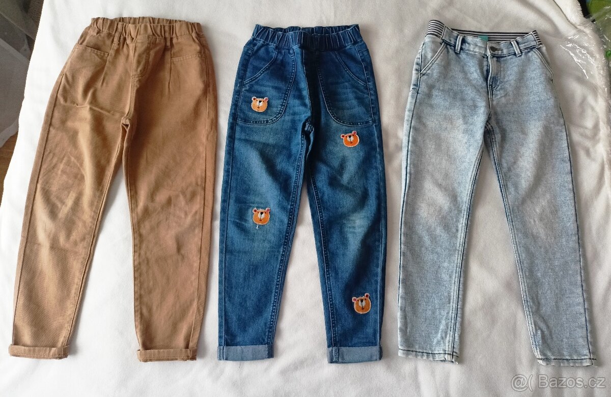 3x dětské džíny, vel.128 - 3