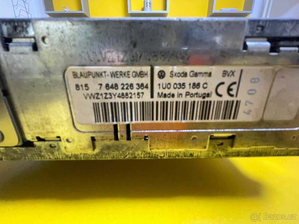 Škoda Gamma autorádio 1U0035186C oldtimer - 3